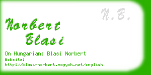 norbert blasi business card